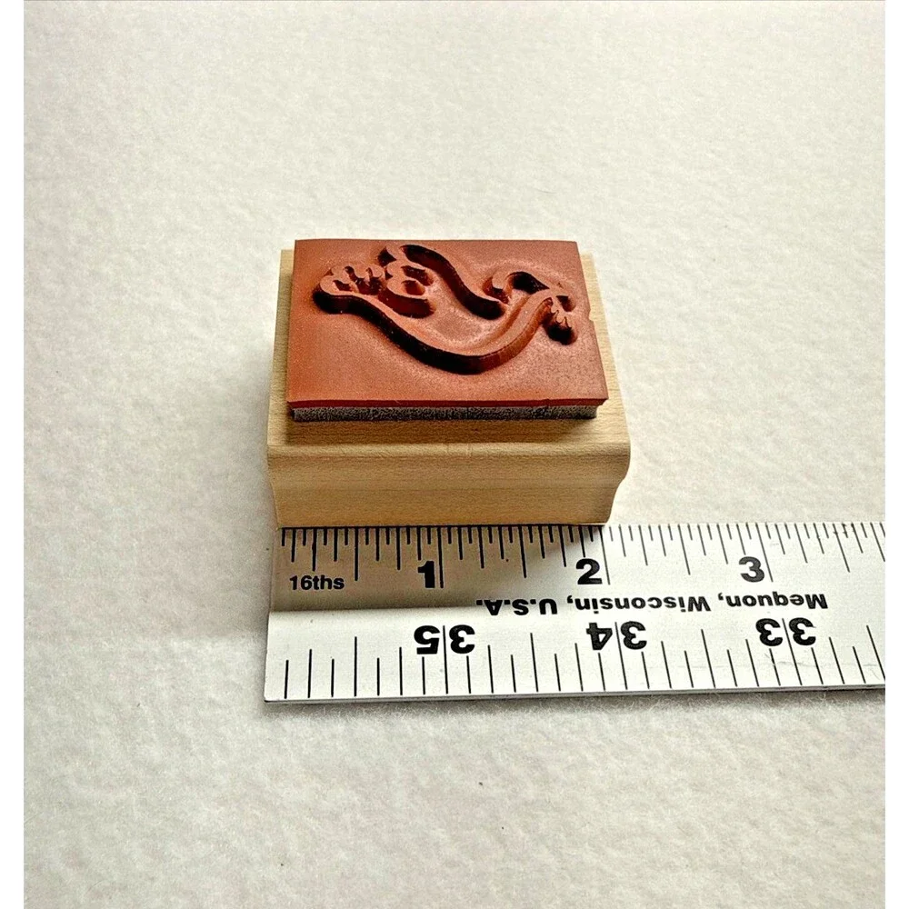 Stampin' Up! Christmas Peace 1995 Set 4 Wood Mount Rubber Stamps Dove Bell Tree